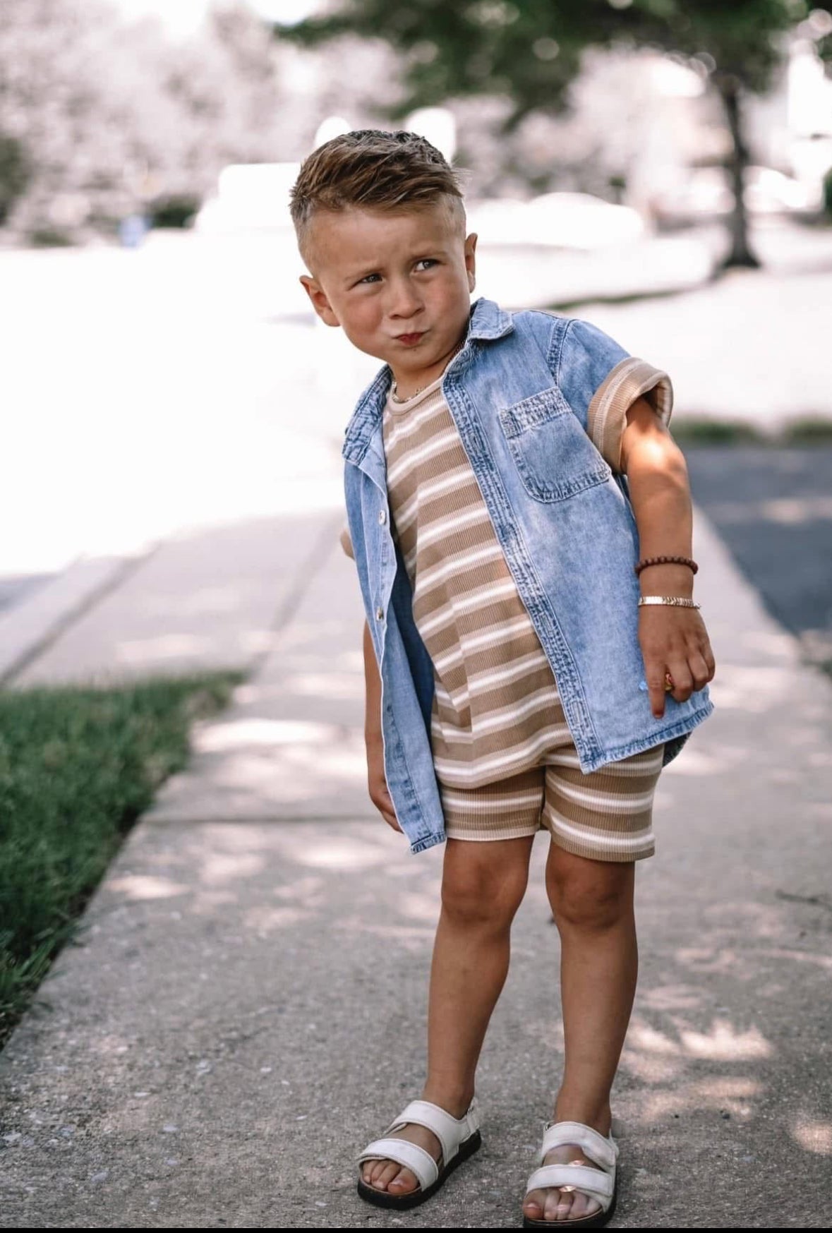 Neutral Stripe Ribbed Sets RTS
