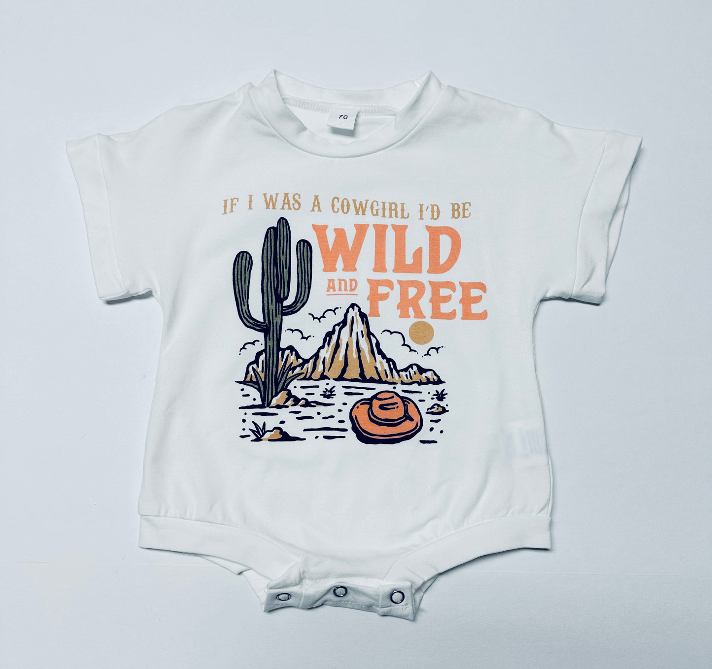 If I Was A Cowgirl Wild & Free Onesie