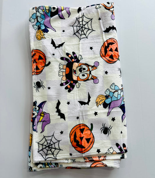 Bluey Spider Spooky Fall/Halloween Throw RTS