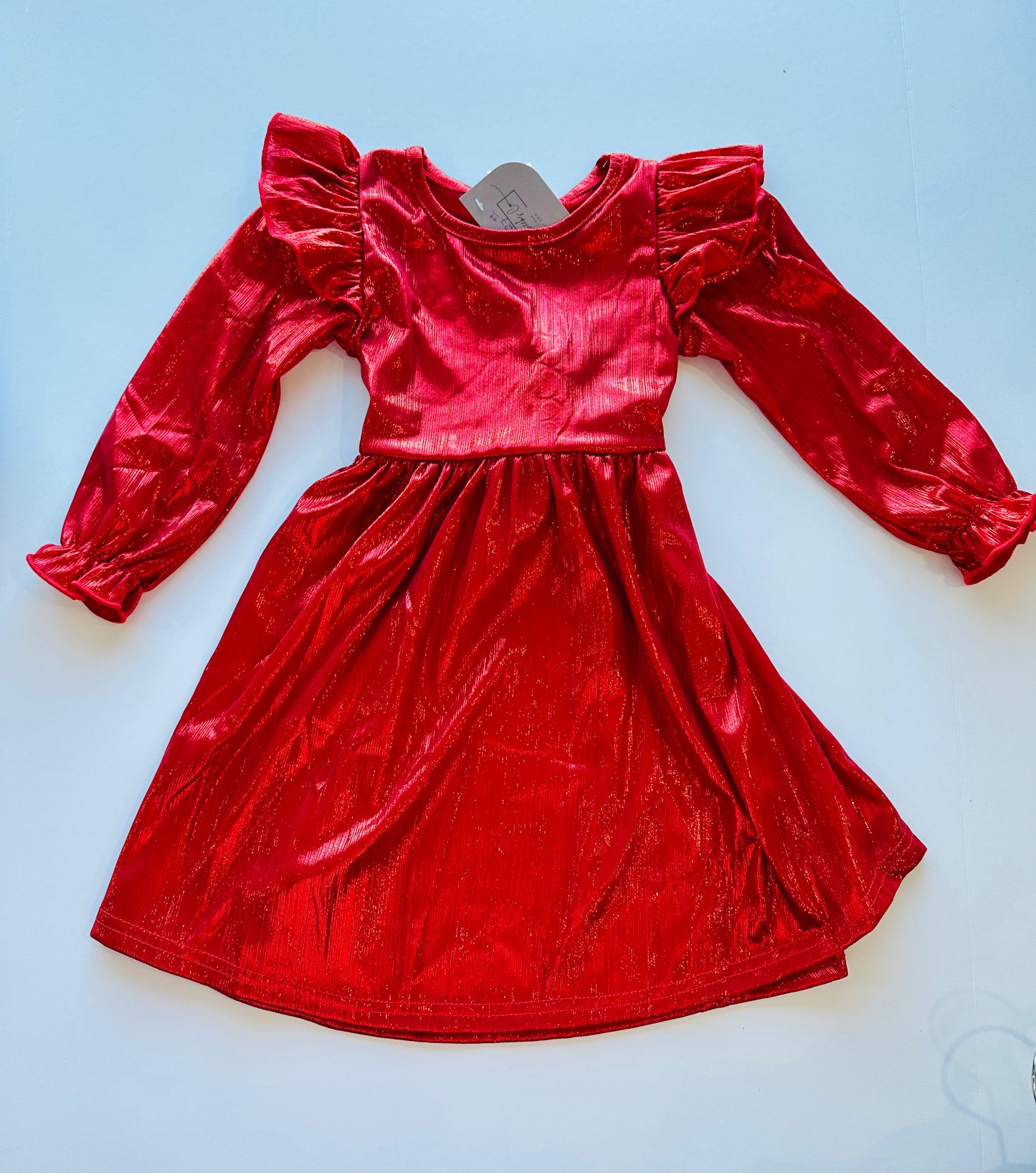 Red Holiday Shimmer Sparkle Dress