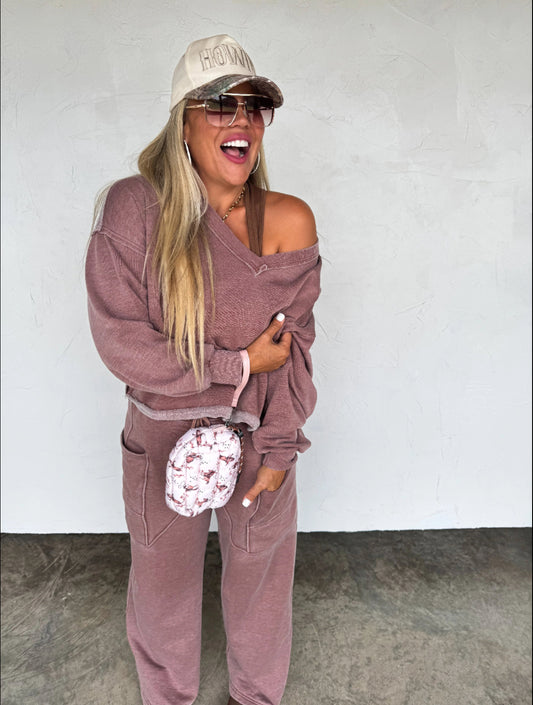 Stone Washed Lived In Lounge Pants // Top RTS