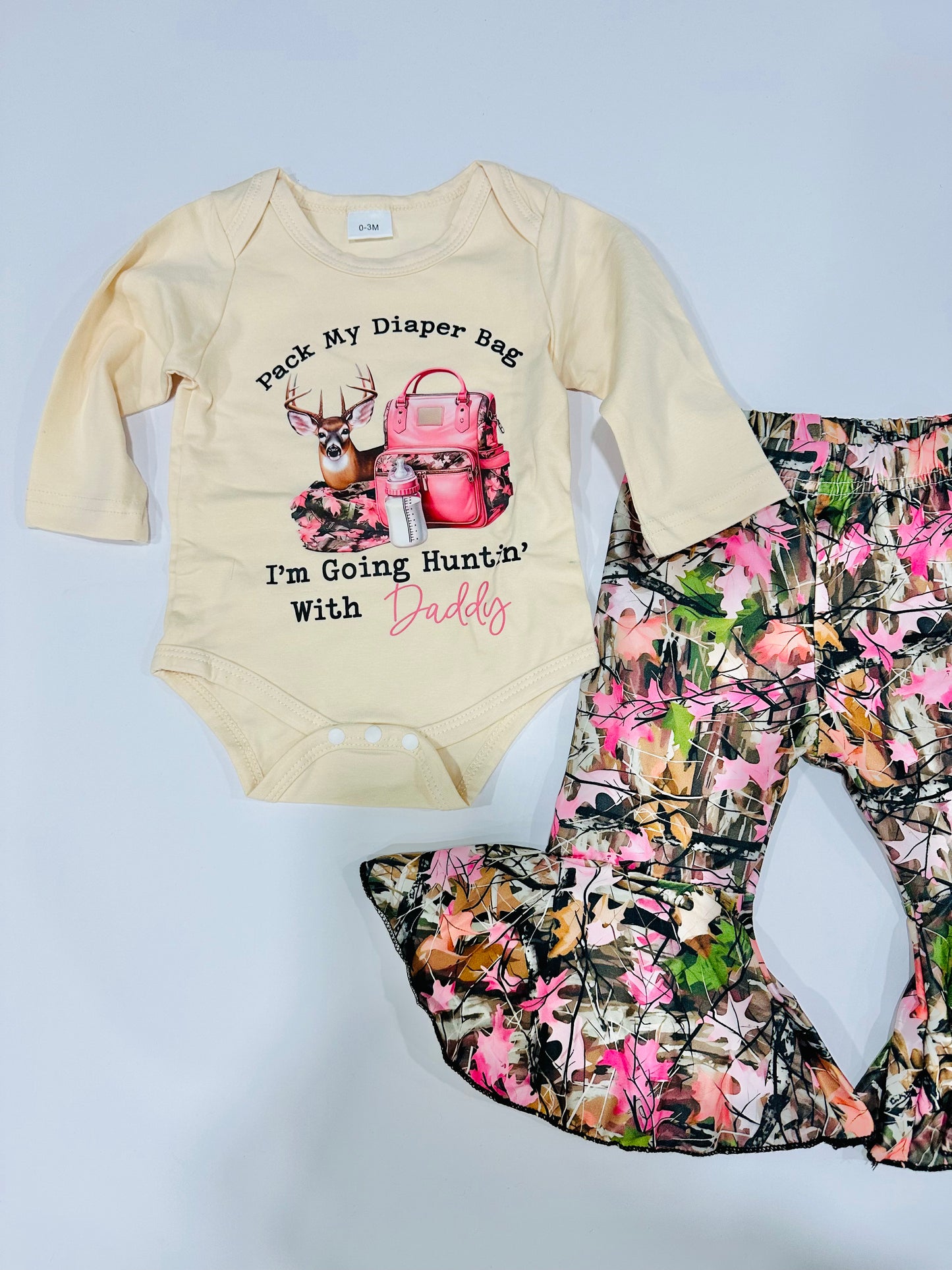 Pack My Diaper Bag, I’m Going Hunting With Daddy SET RTS