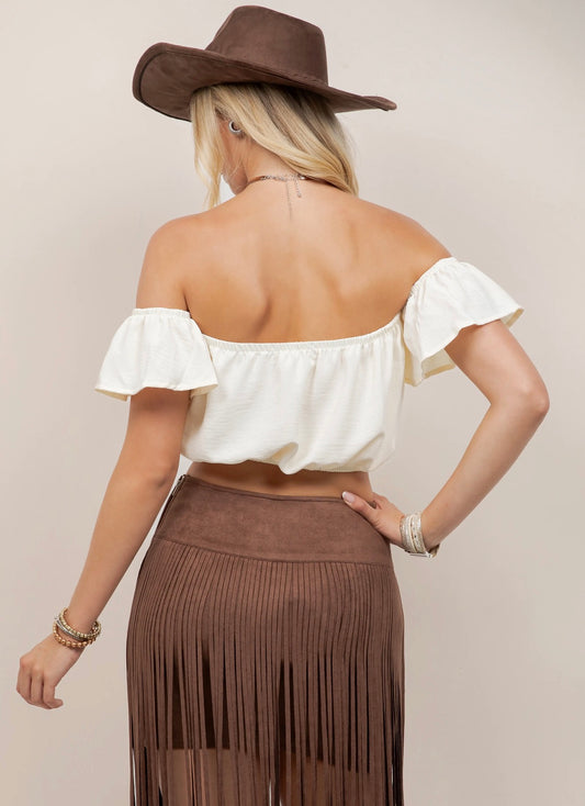 Meadow Off The Shoulder Ruffle Top