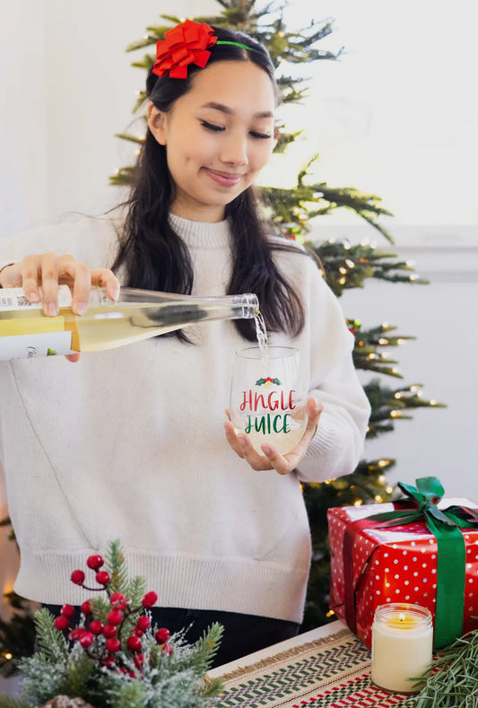 Jingle Juice Wine Glass