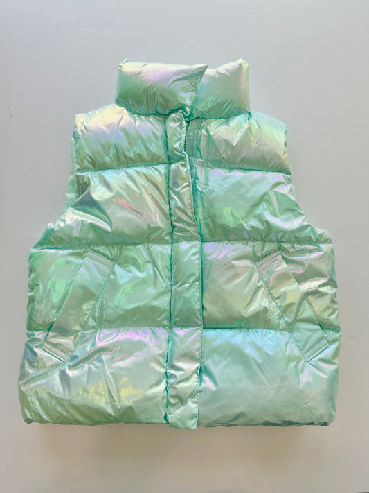 Outta This World Mint Puffer Vest 4T