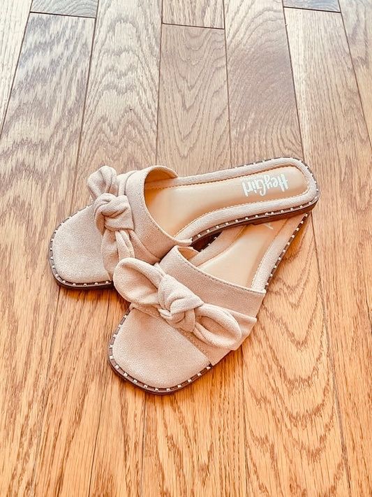 Knotty Luxe Sand Slip Ons