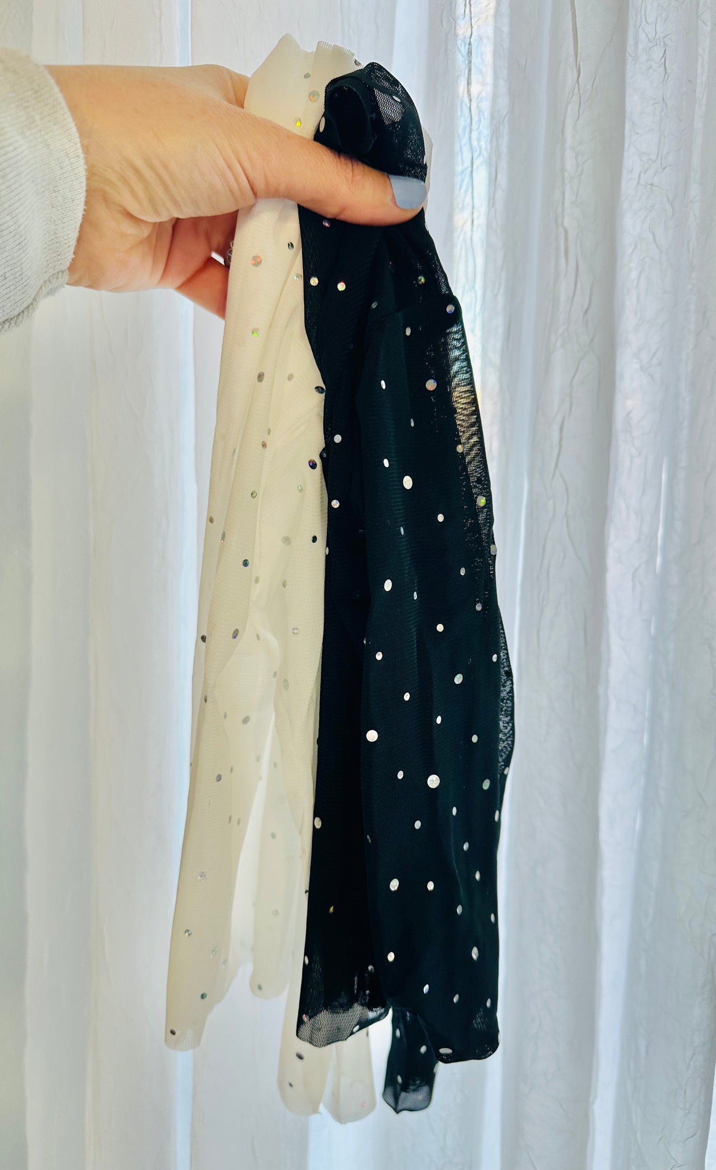 Girls Faux Rhinestone Mesh Layering Tops RTS