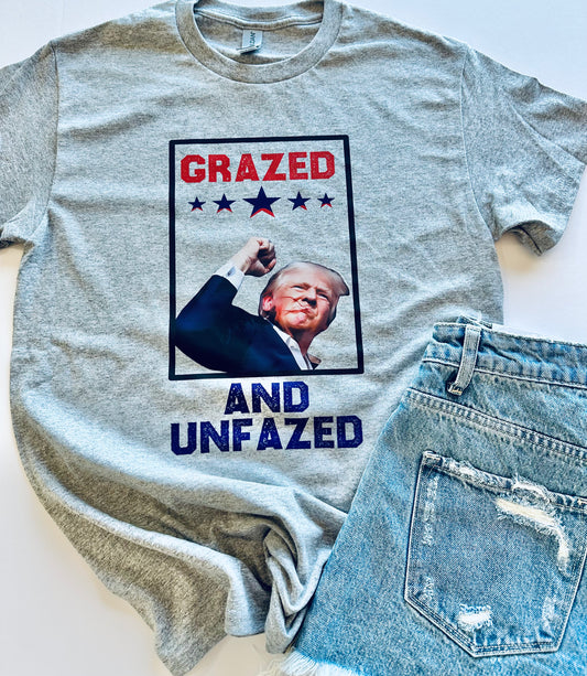 Grazed & Unfazed Sport Gray Gildan Tee Small