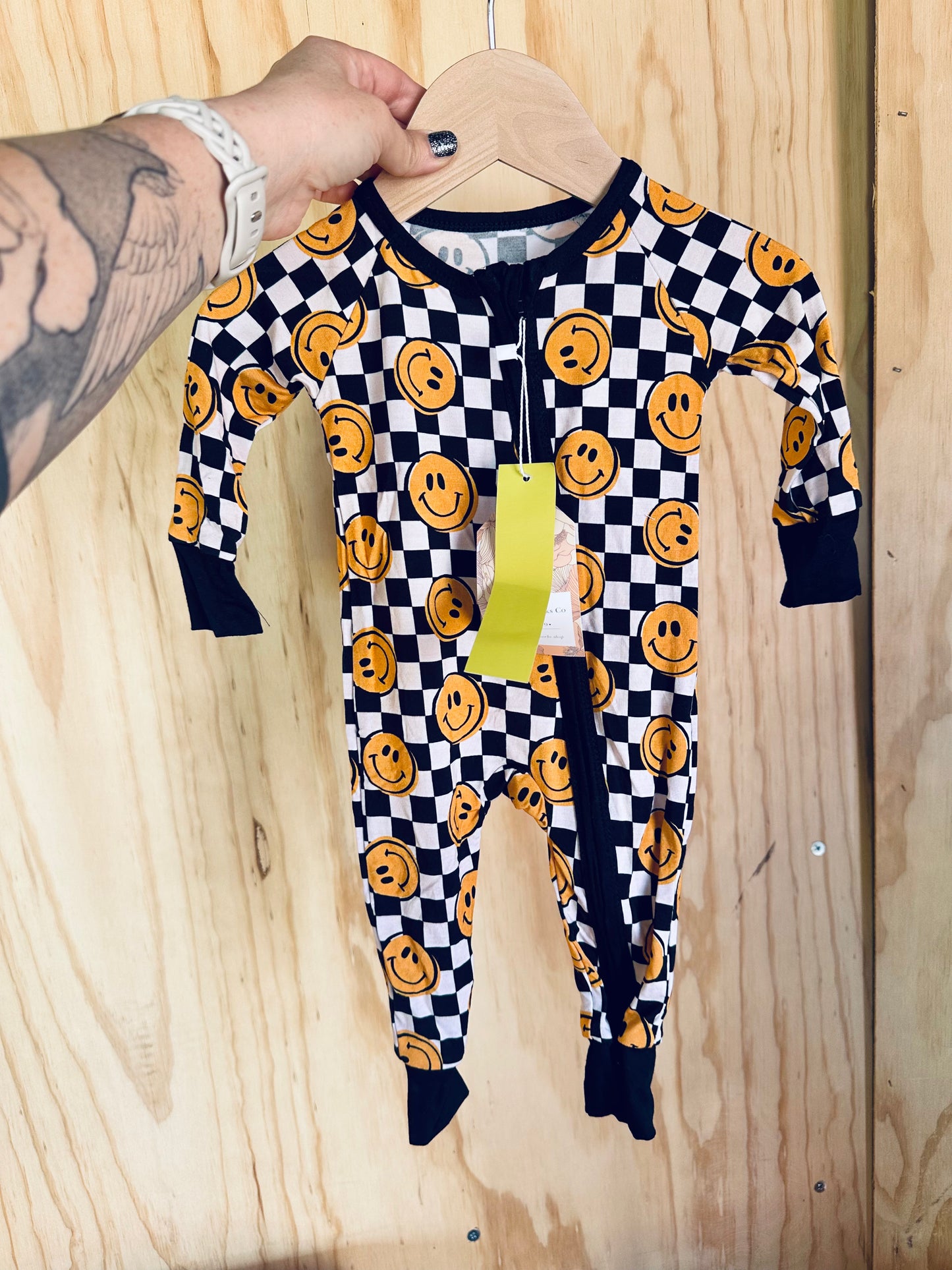 Smiley Checkered Bamboo