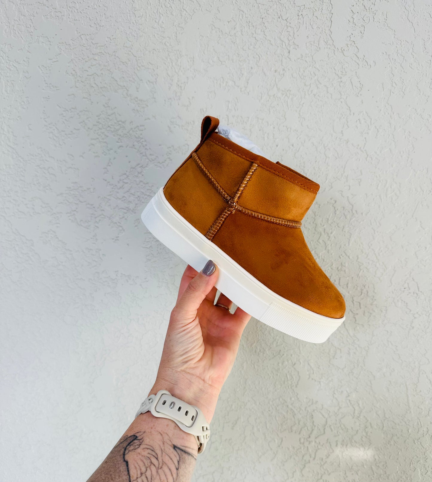 Girls Cozy For Fall Chestnut Platform Bootie