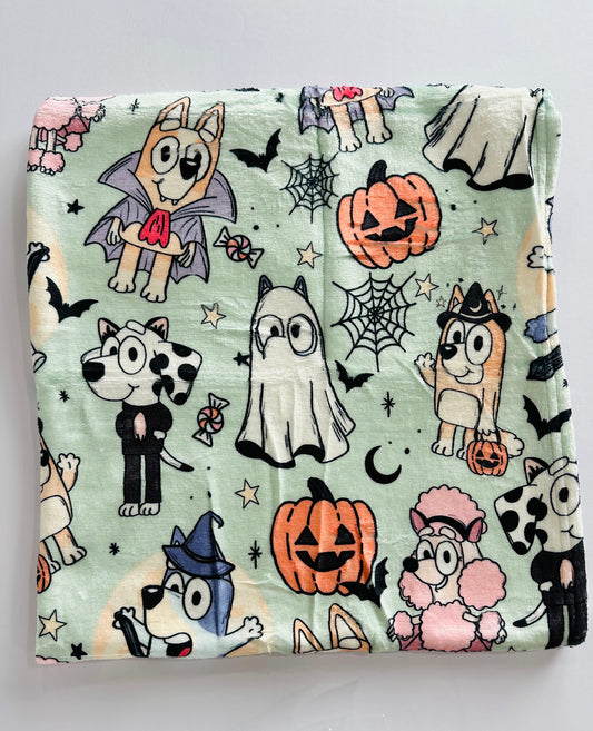 Bluey Ghosty Spooky Fall/Halloween Throw RTS