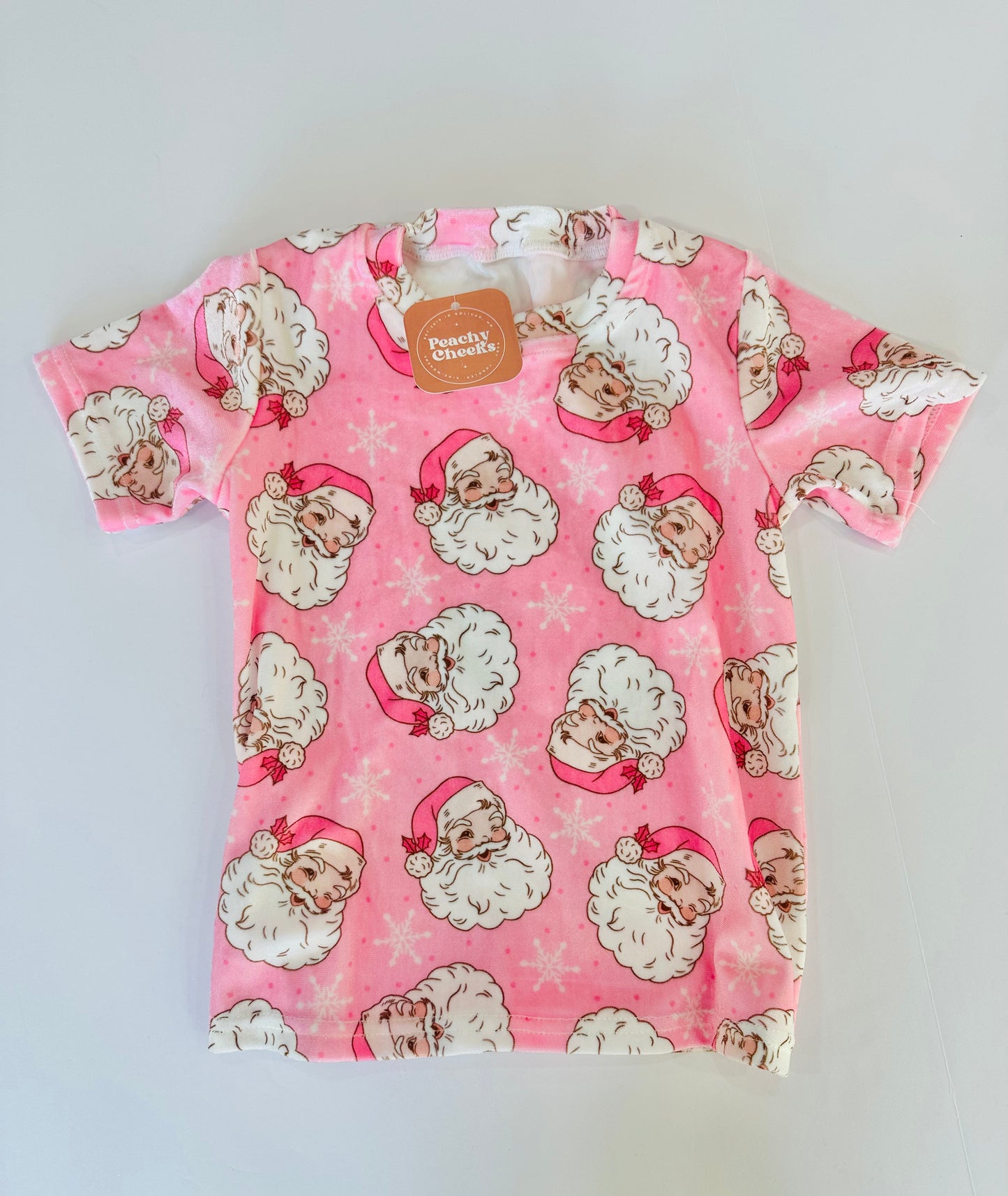 Pink Winter Wonderland Velvet Tshirt Dress 3/6M