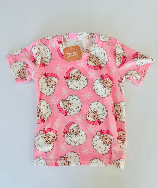 Pink Winter Wonderland Velvet Tshirt Dress 3/6M