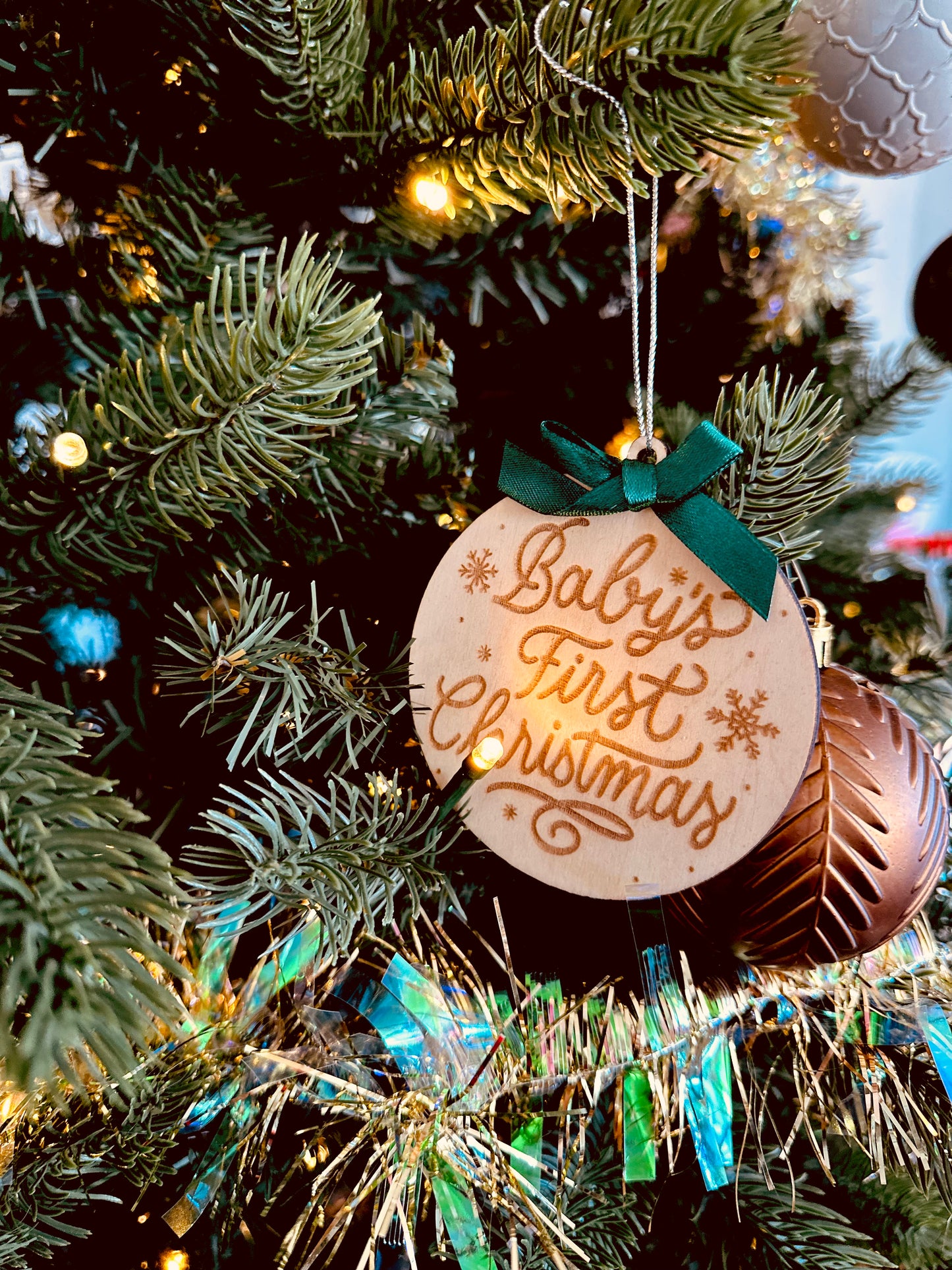 Baby’s First Christmas Ornament- Wooden RTS