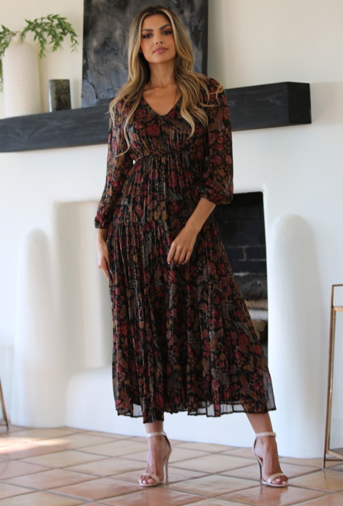 Lauren At Midnight - Overlay Maxi With Lurex Threads