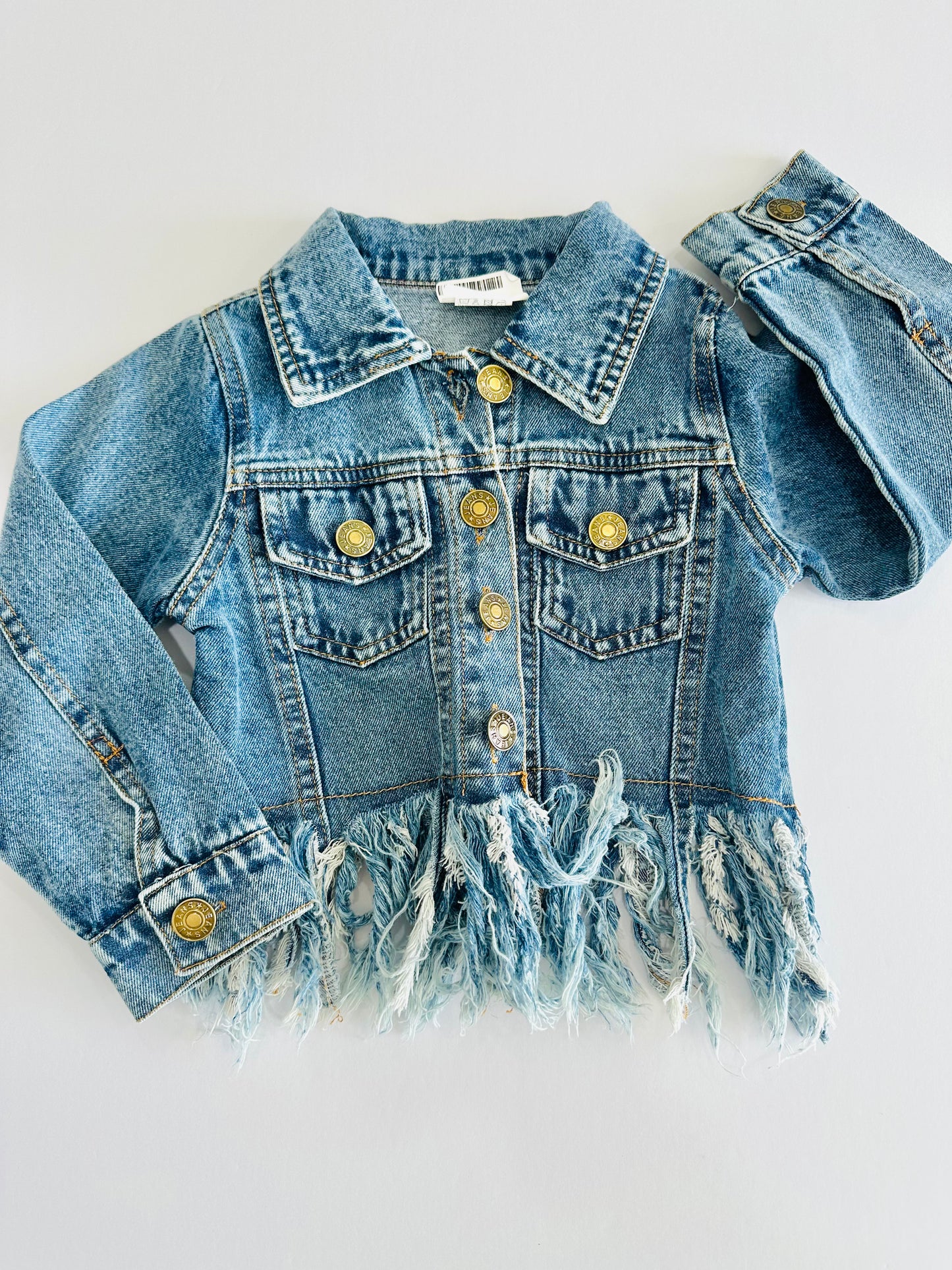 Distressed Denim Jacket 6M