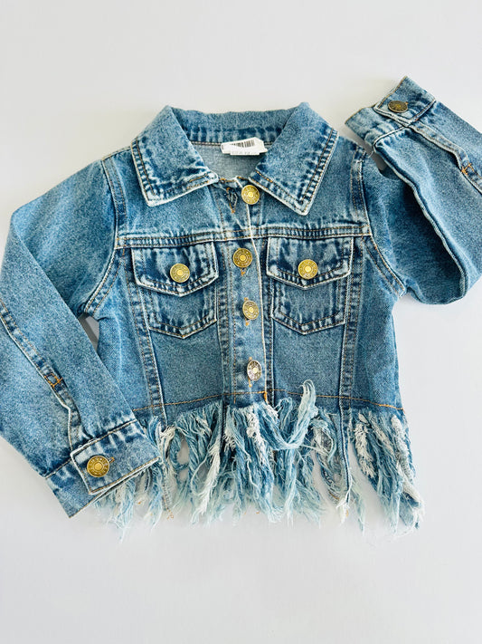 Distressed Denim Jacket 6M