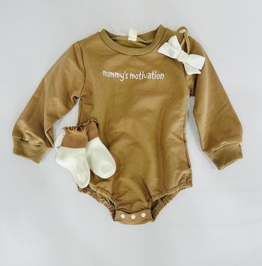 Mommy’s Motivation Embroidered Onesie 18M RTS