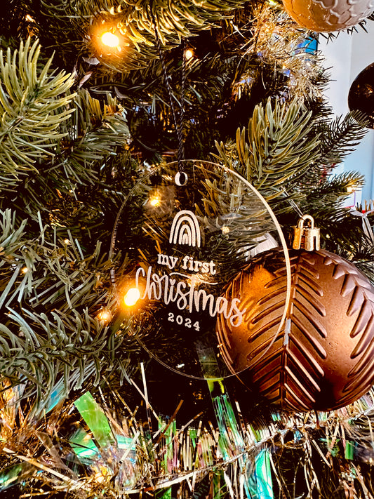 Baby’s First Christmas 2024 Ornament- Acrylic
