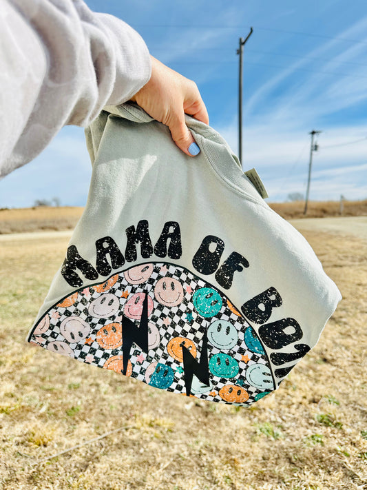 Mama Of Both Smiley Tee RTS