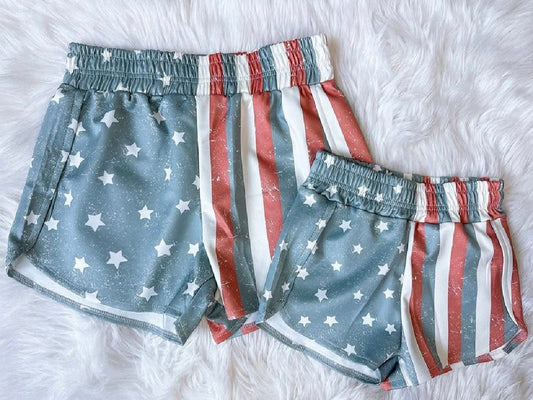 Girls USA Flag Shorts