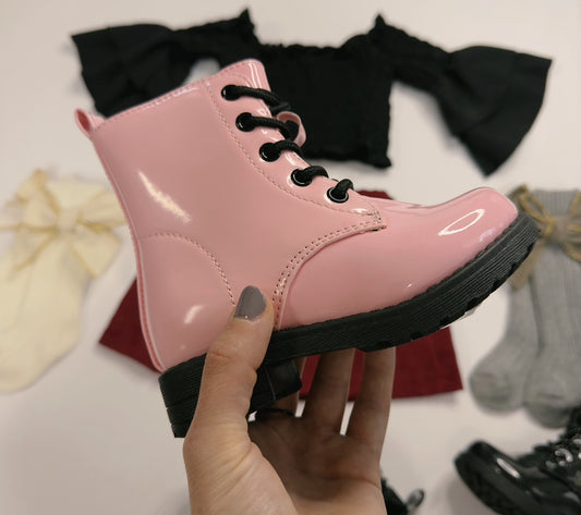 Harlee Pink Combat Boot