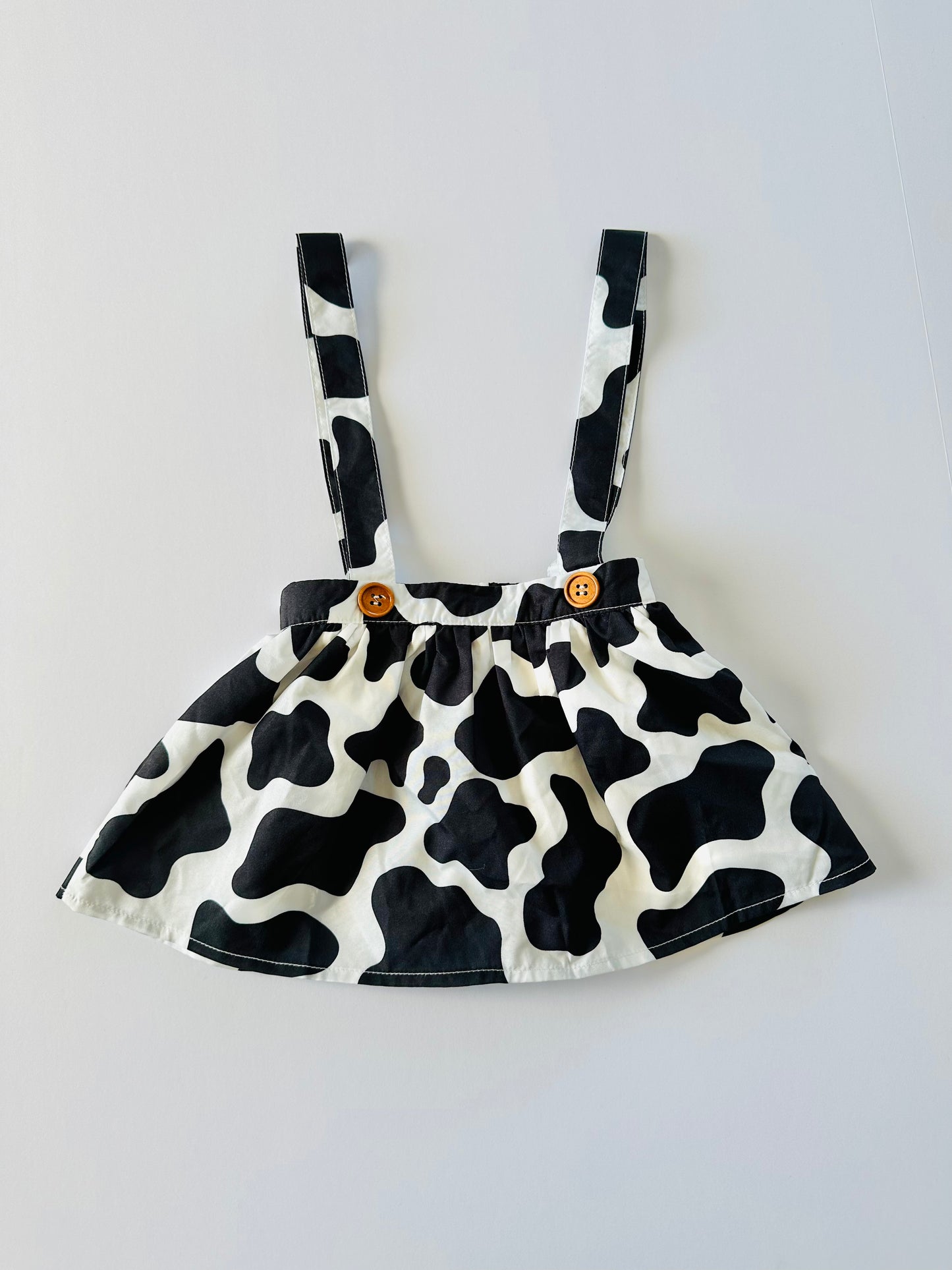 Cow Print Overall Skirt 9/12M