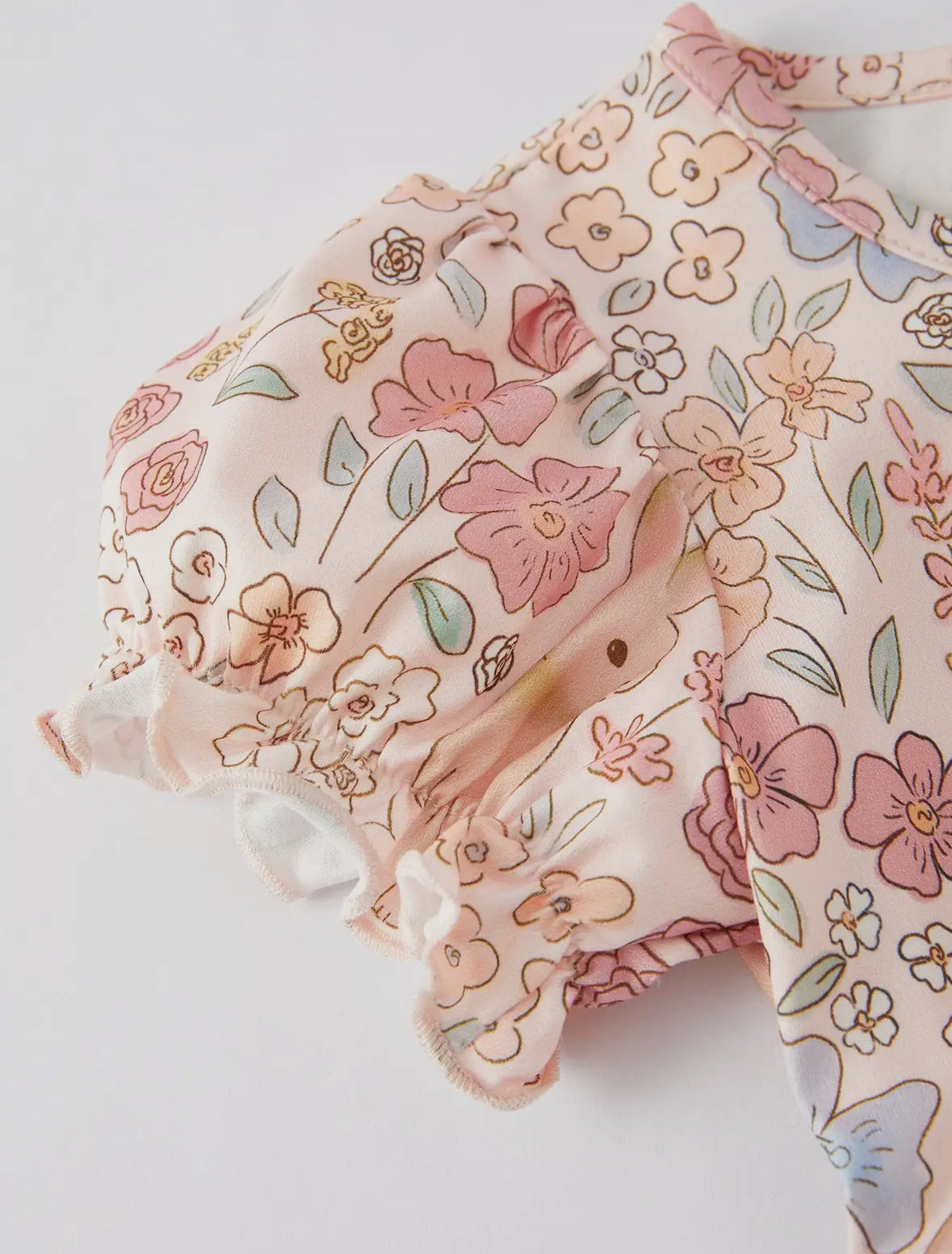 Delicate Floral Bunny Smocked Dress RTS