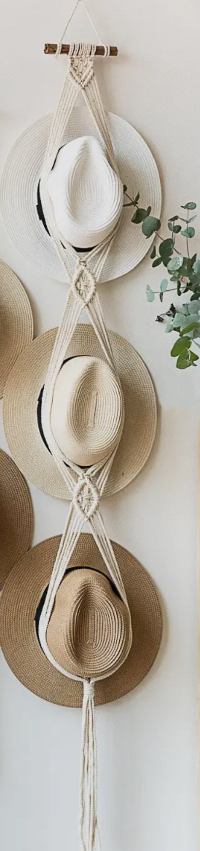 Boho Macrame Hat Hanger / Organizers