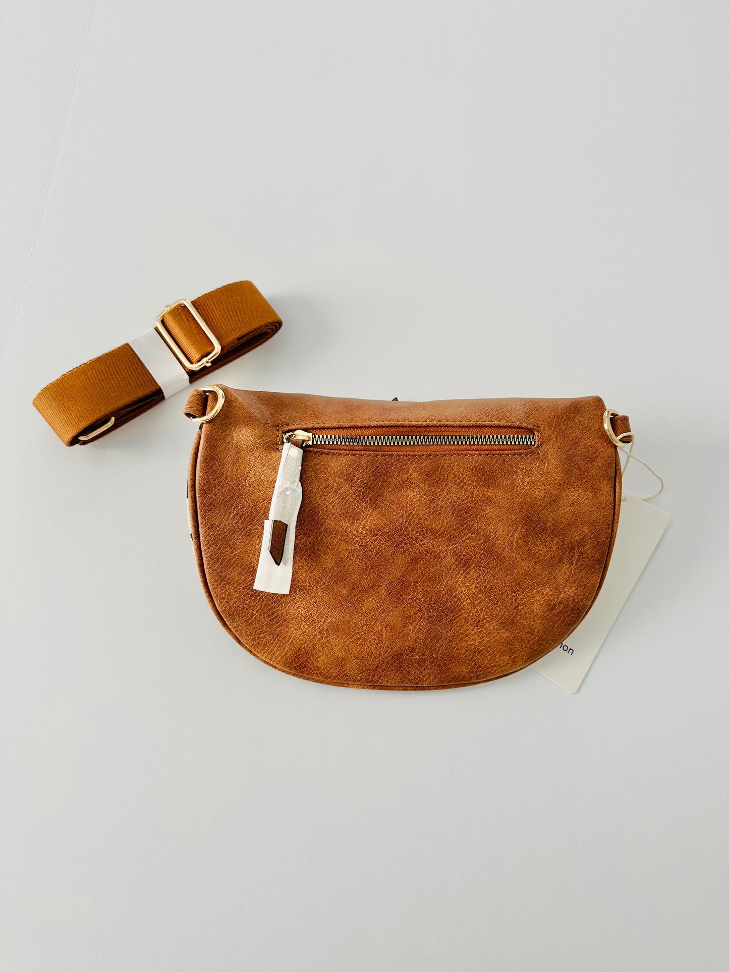 Checkered + Leather Bum Bag RTS