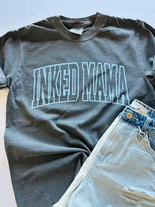 Inked Mama (Lt. Blue Ink) CC Pepper Tee Small
