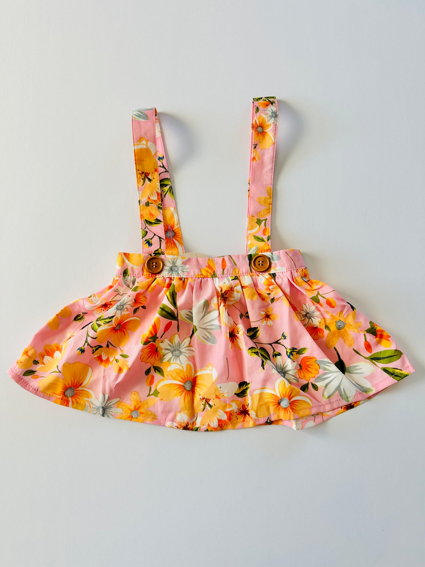Pink Floral Overall Skirt RTS