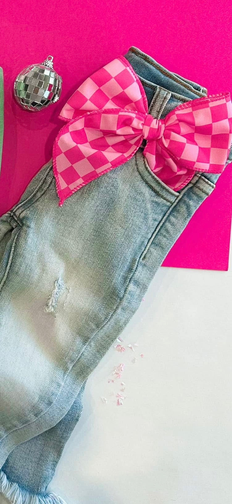 Pink Ckeck Bow RTS