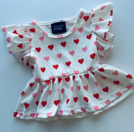 Lovely Hearts Peplum