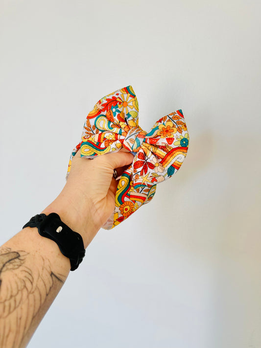 Baby Groovy Floral Bowknot Headwrap RTS