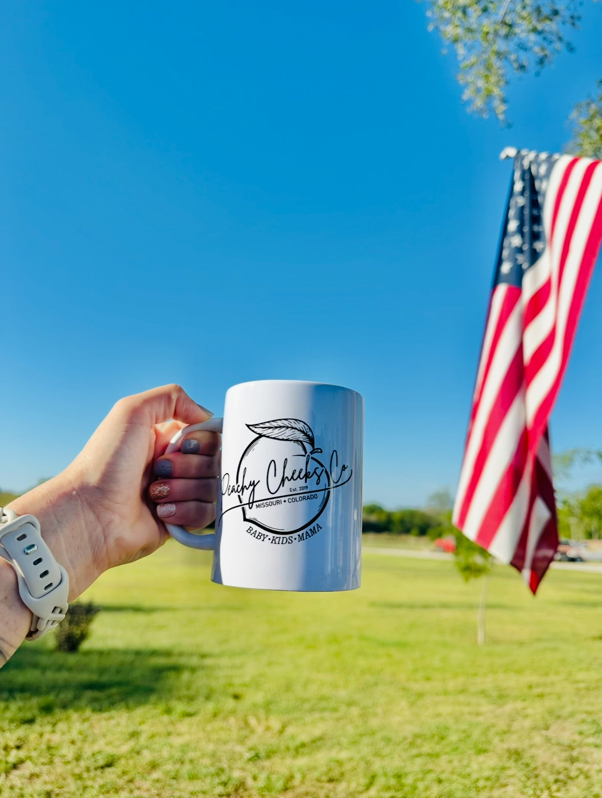 Vintage Peachy Logo Coffee Mug RTS