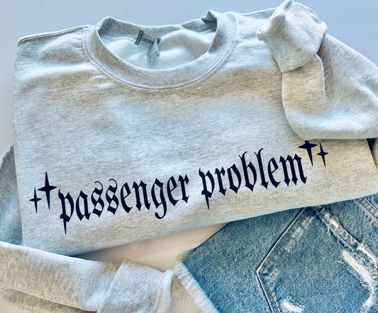 Passenger Problem Crew Ash Gildan 2XL DAMAGE (2nd Photo - Tiny Hole