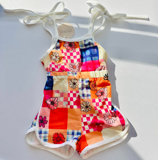 Patchwork Spring Romper