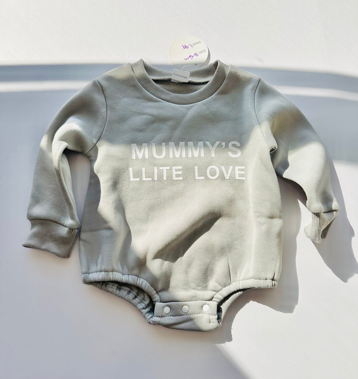 Mummy’s Llite Love Sweatshirt Bubble (Misprint) 3/6M