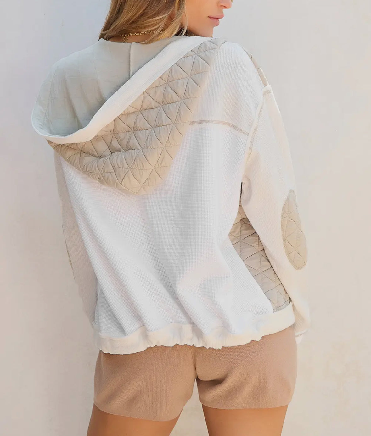 Autumn Mornings Quilted Oversized Ivory Shacket