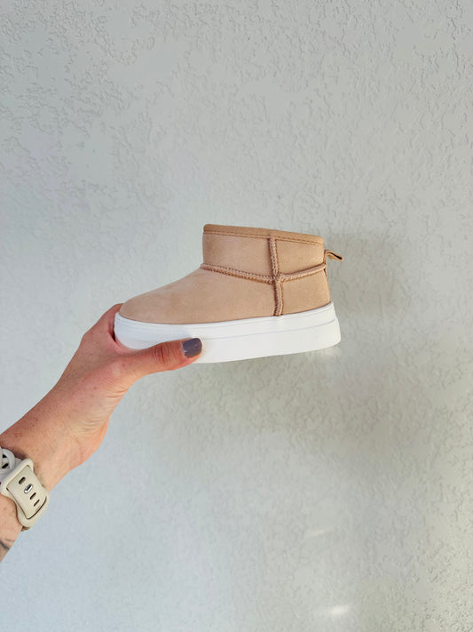 Toddler Cozy For Fall Tan Platform Bootie RTS