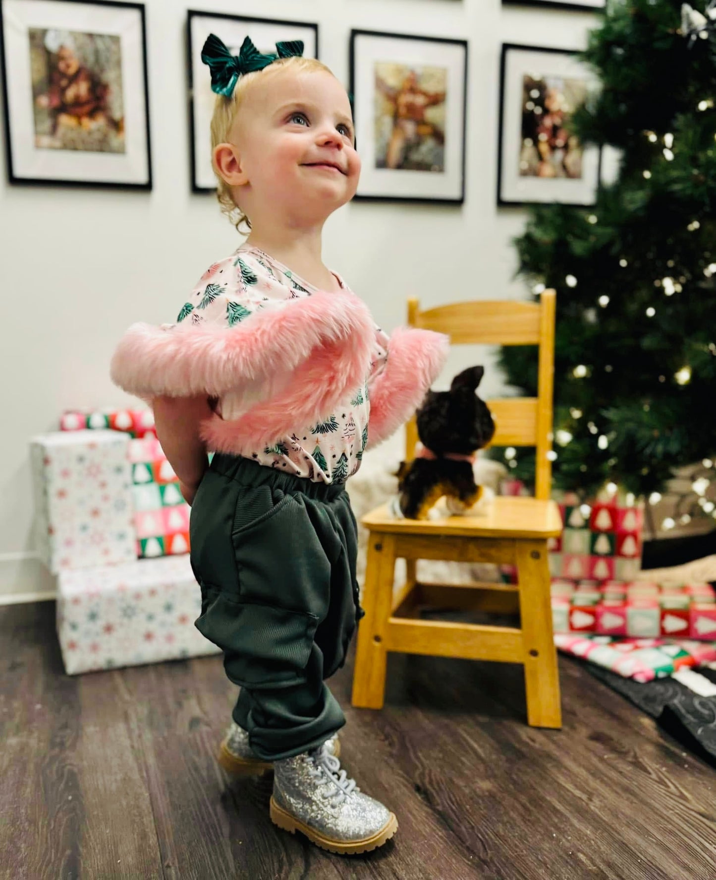 All I Want For Christmas Is You Bell Onesie - Peachy Cheeks Co Original
