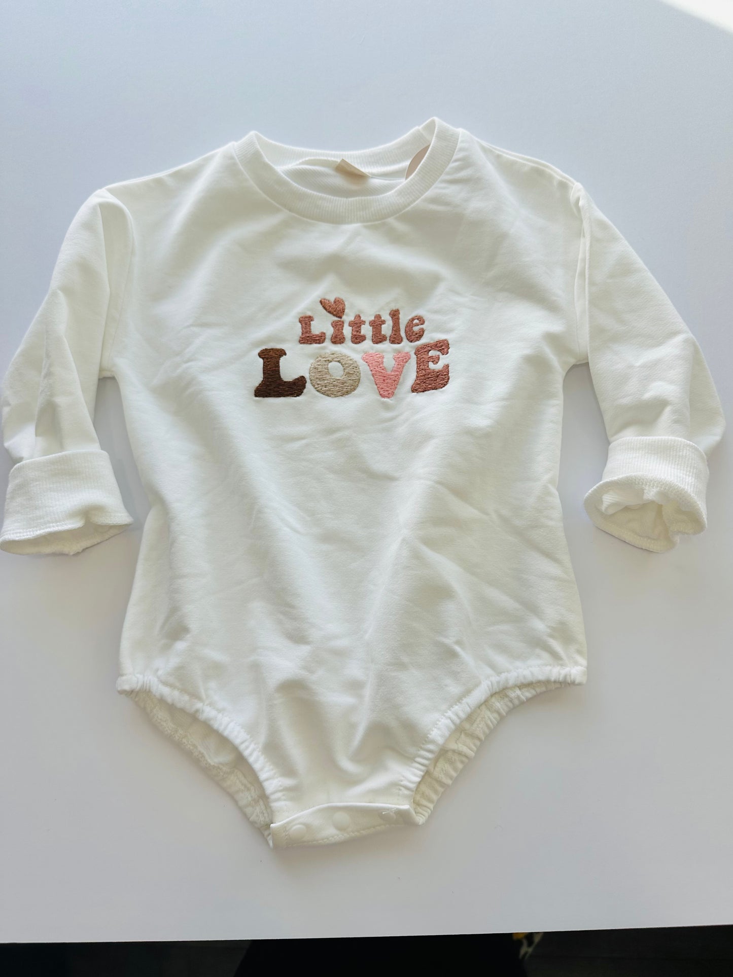 Little Love Embroidered Ivory Bubble 18M