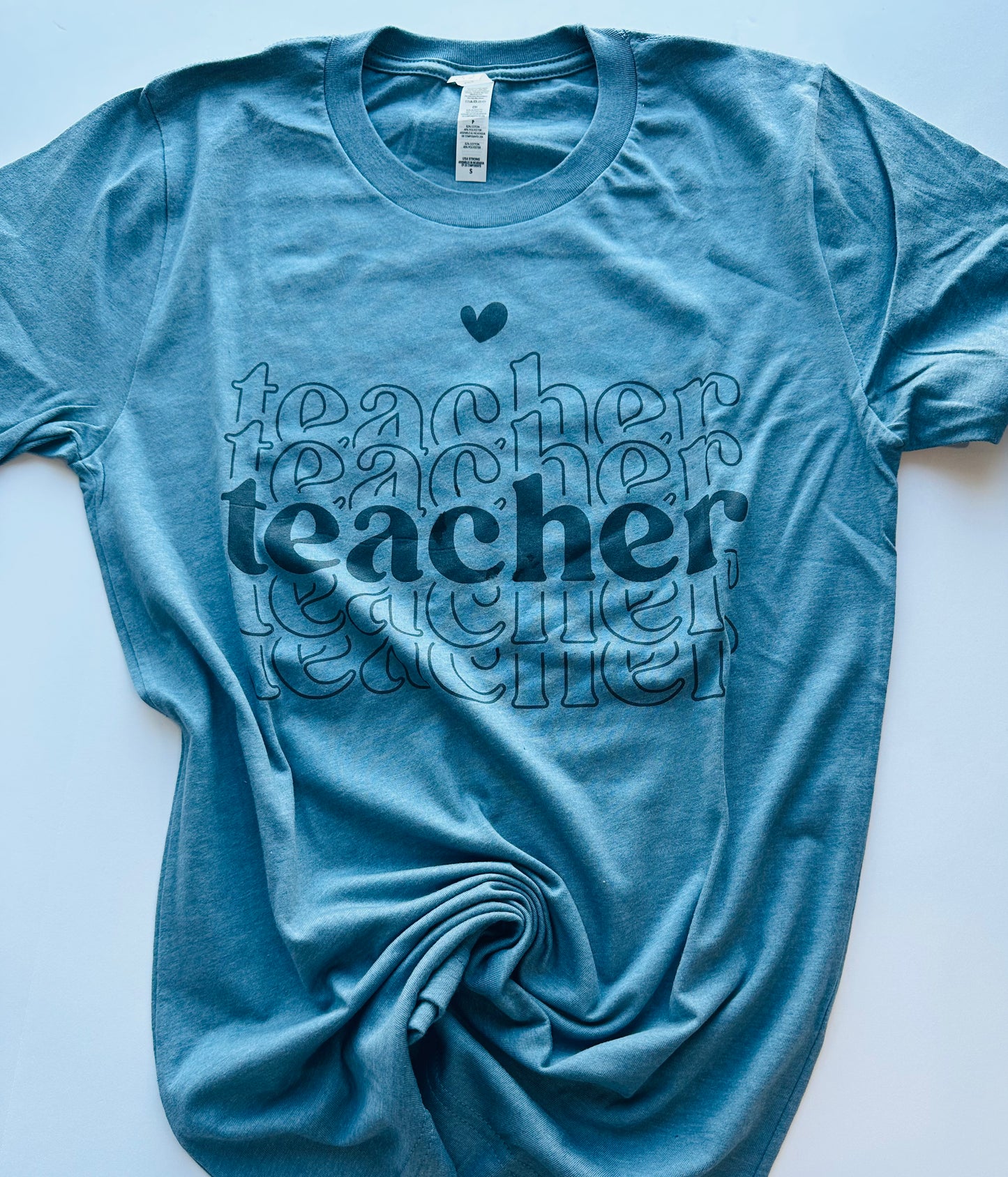 Teacher Tee - Small - Damage due to small ink smear