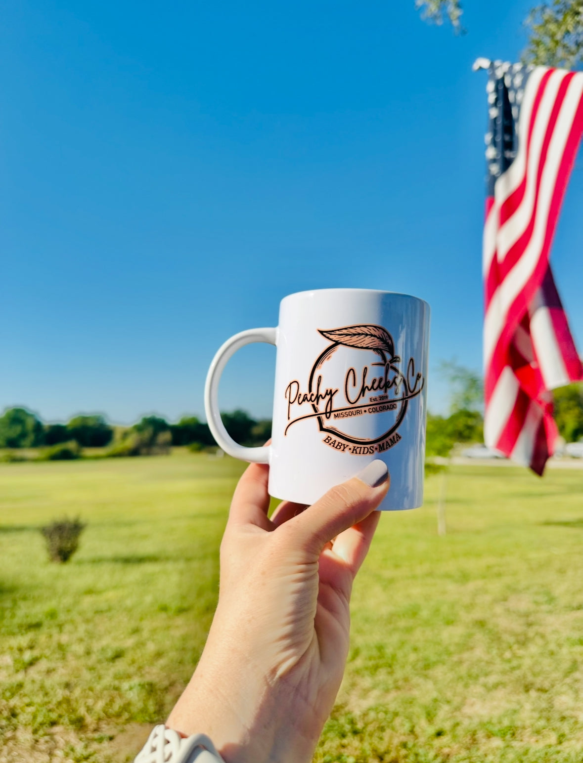 Vintage Peachy Logo Coffee Mug RTS