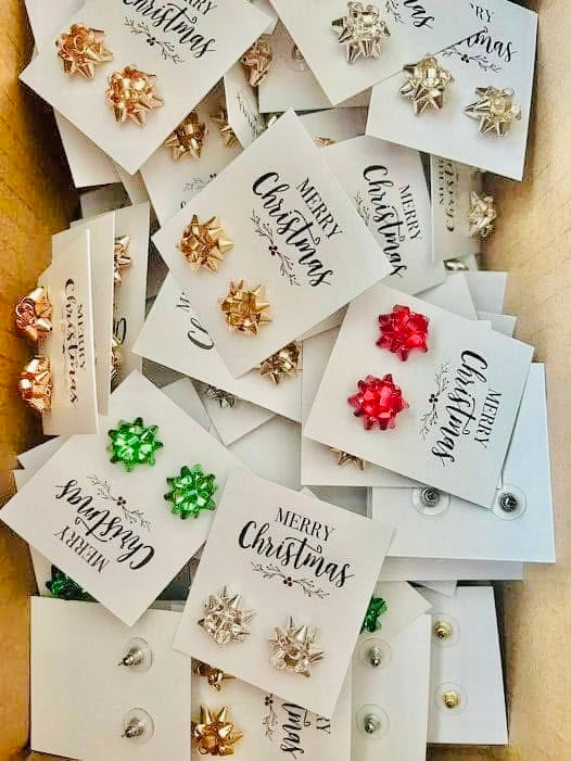 Christmas Bow Earrings