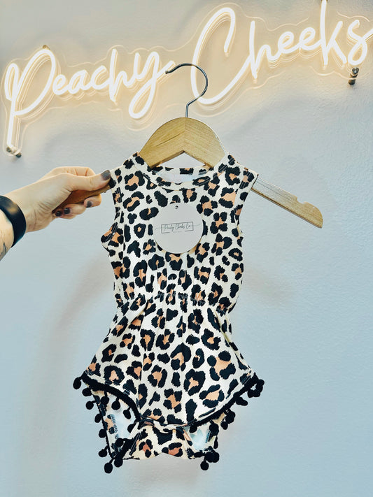 Wild One Leopard Romper