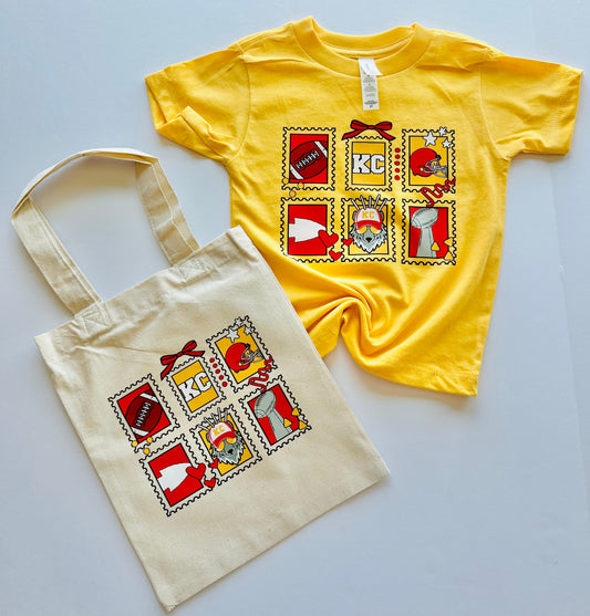 KC Vintage Stamp Coquette CANVAS TOTE