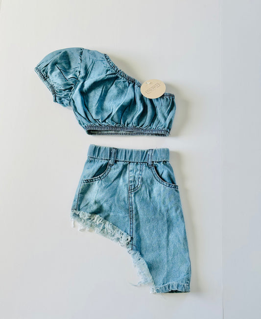 Demi Two Piece Denim Set RTS