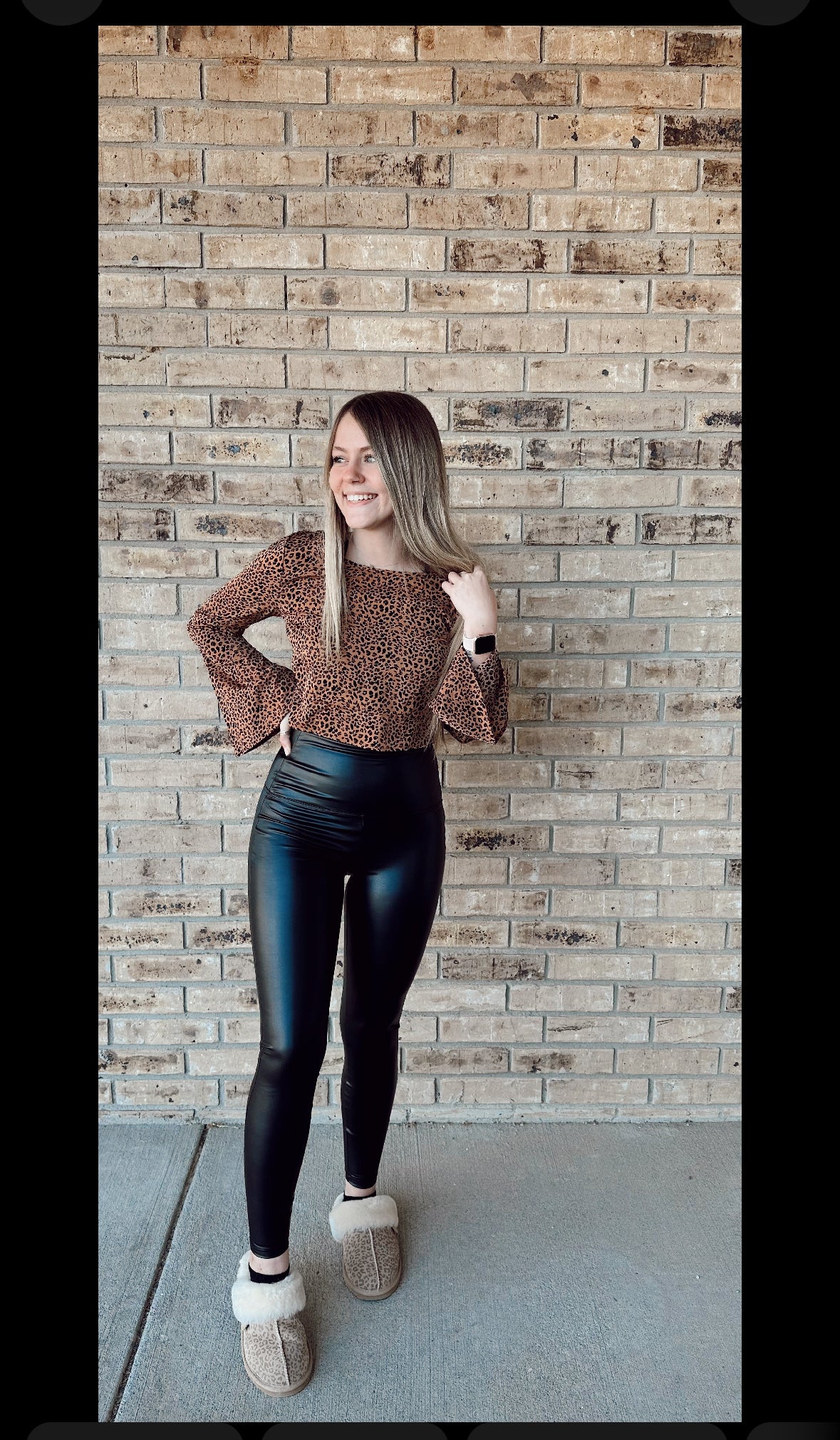Midnight High Rise Pleather Leggings RTS